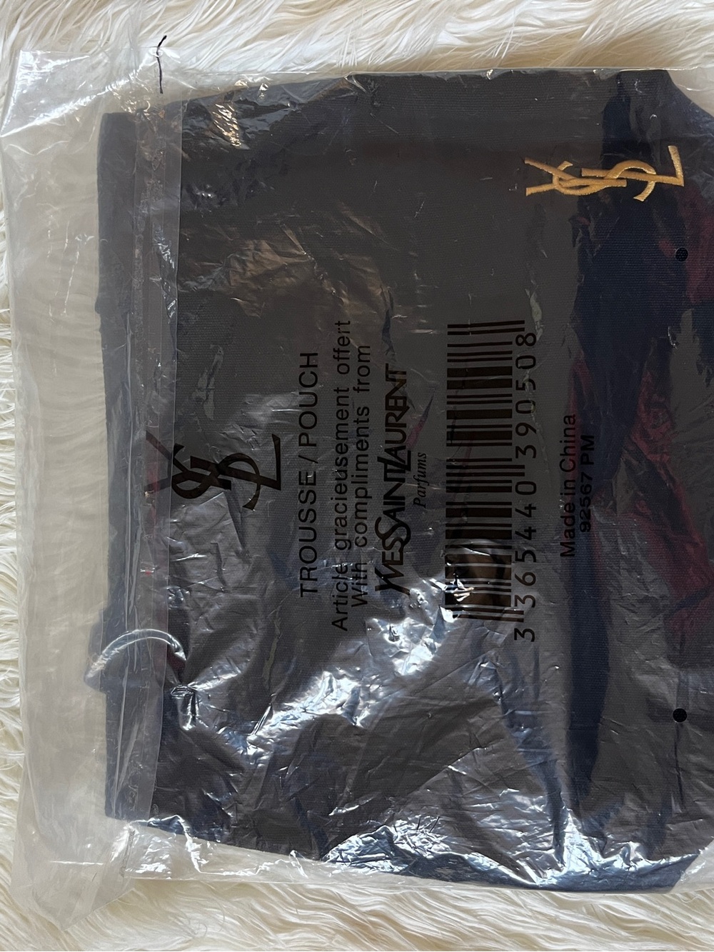 Yves Saint Laurent Black Canvas Tote with Gold YSL Embroidery, GWP - Picture 16 of 16